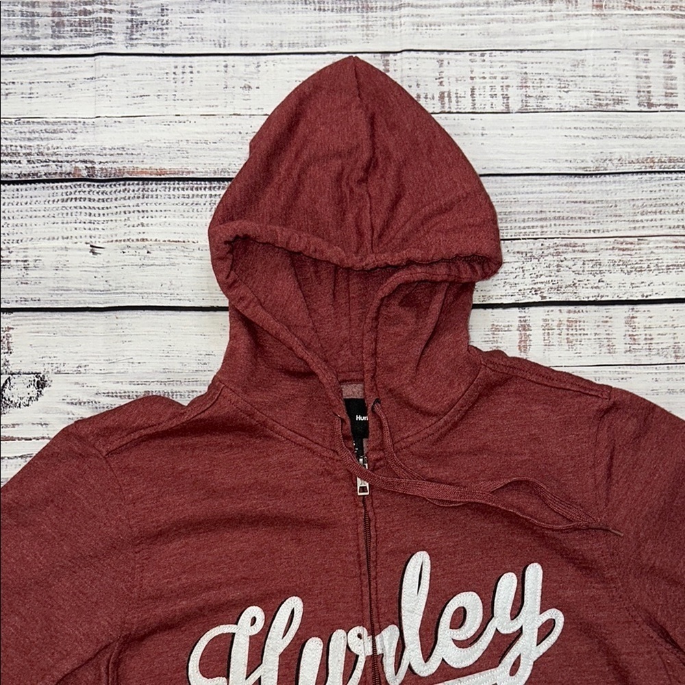 Hurley Red Zip Up Hoodie Sz. S - Picture 6 of 8